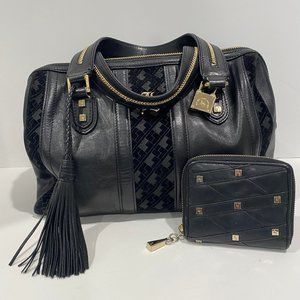 L. A. M. B Gwen Stefani Black Purse and Matching Wallet